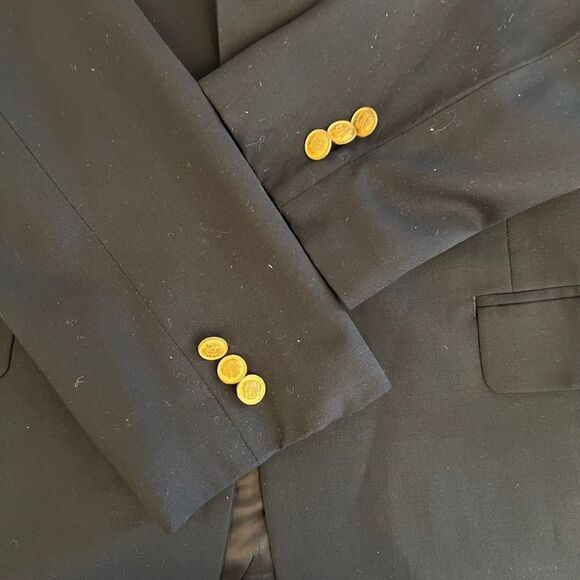 Michael‎ Kors Black Blazer 100% Wool with Gold Buttons Size 20R - Picture 8 of 16